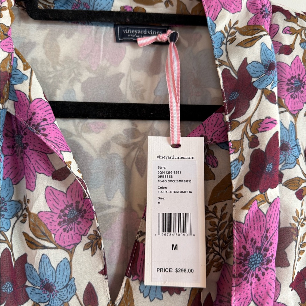 Vineyard Vines Purple Floral Midi Dress - Picture 5 of 9